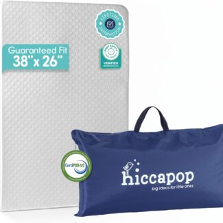 Hiccapop Playard Mattress Pad (38"x26"x1.25"), Playpen Pad, Portable Crib Mattress with Carry Bag, 1.25" Thick